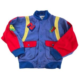 Vintage 1990s Y2K Cherokee Colorful Varsity Letter Jacket